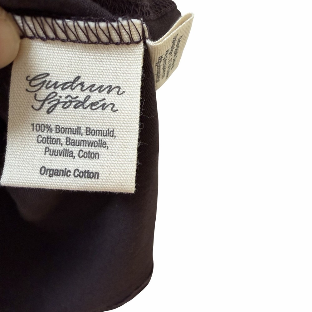 Gudrun Sjoden Womens Bip Jersey Button Up Tank Top Size XL Brown Lagom Lagenlook - Picture 5 of 6
